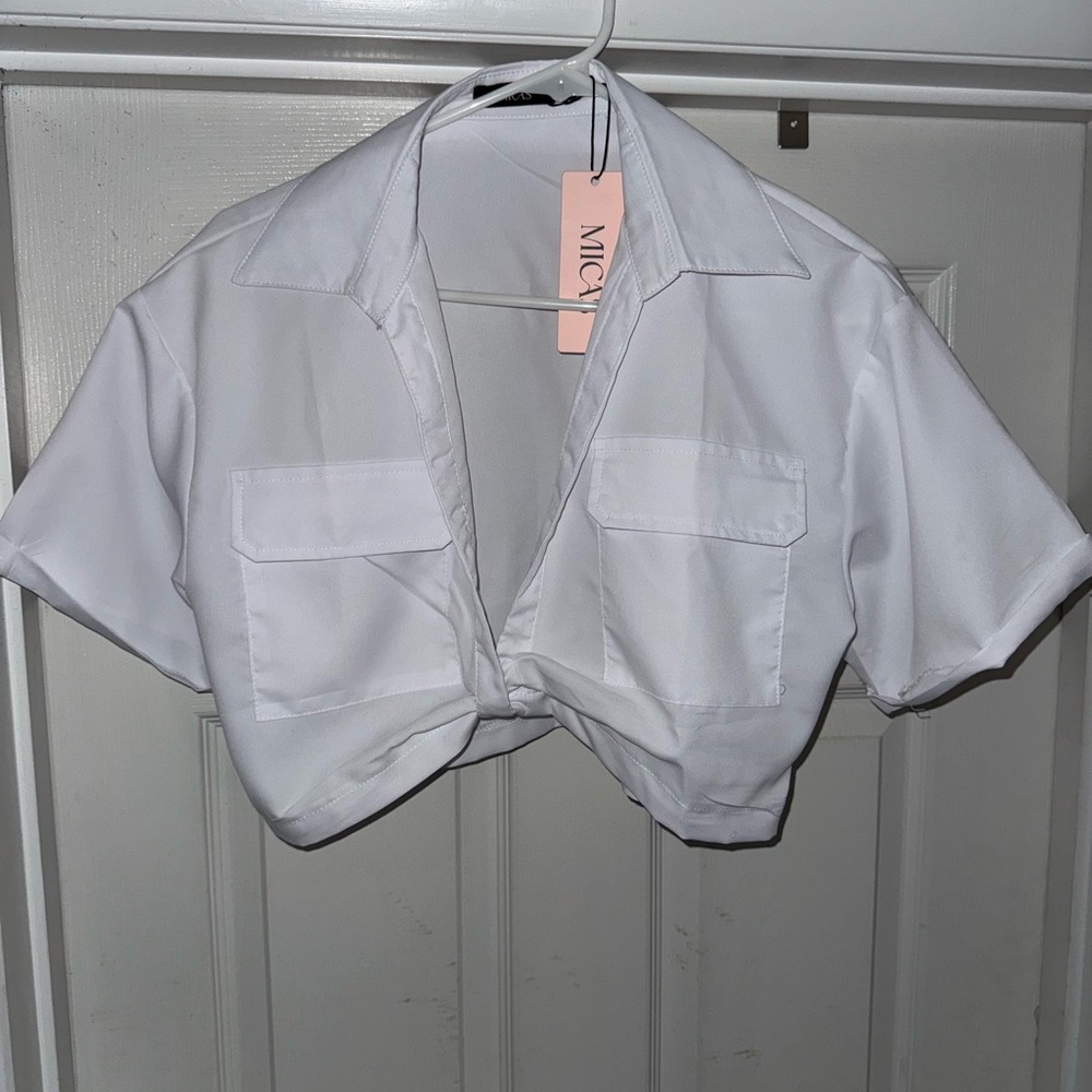 Stylish White Crop Top by MICHAELS